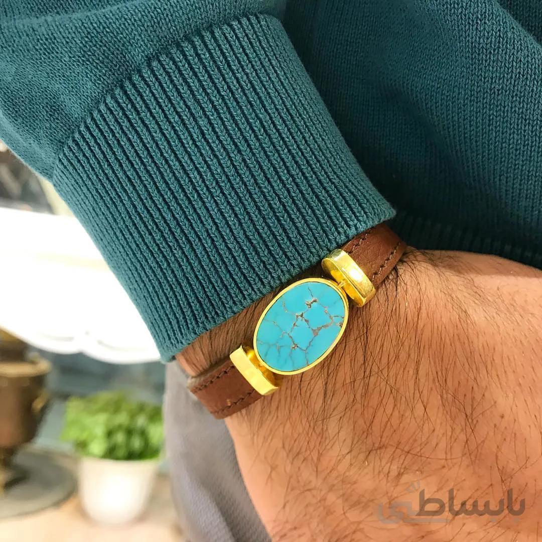دستبند فیروزه مردانه درجه ی یک