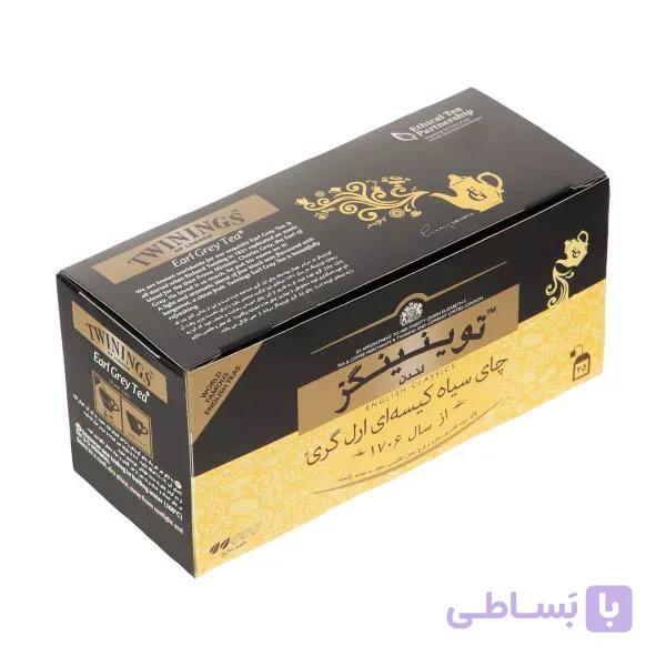 چای کیسه ای عطری 25 تایی توینینگز در کارتن 24 عددی ا twinigs 25