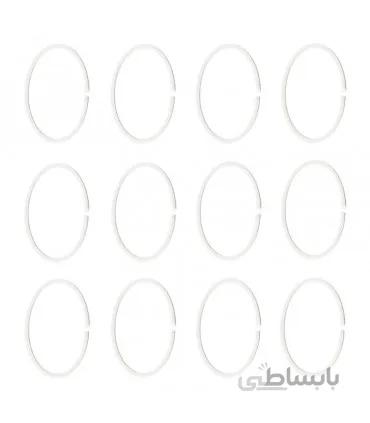 حلقه پرده حمام ایکیا مدل HASSJON بسته 12 تایی
