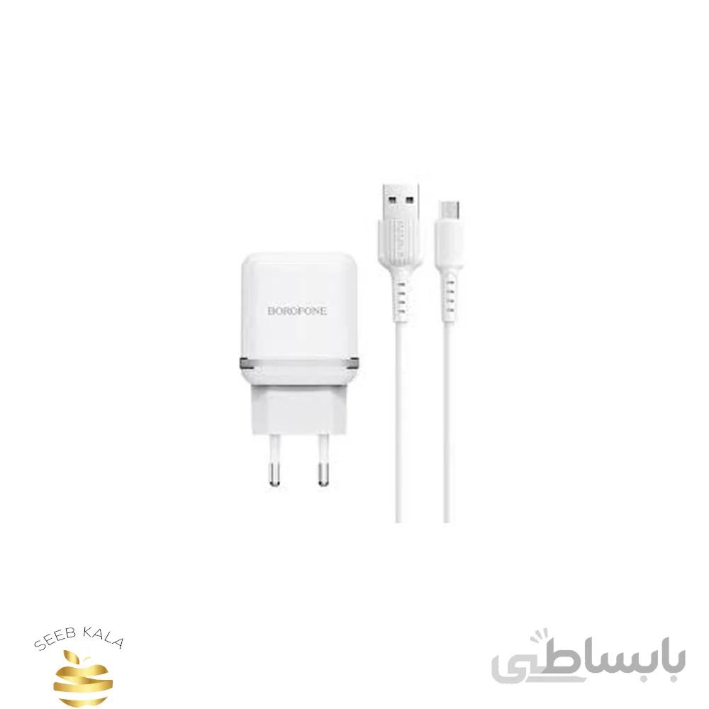 Borofone BA25A charger with micro USB cable شارژر بروفن میکرو یو اس بی