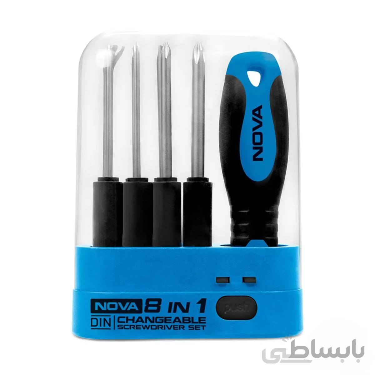 پیچ گوشتی خانواده نووا 8 پارچه 1340