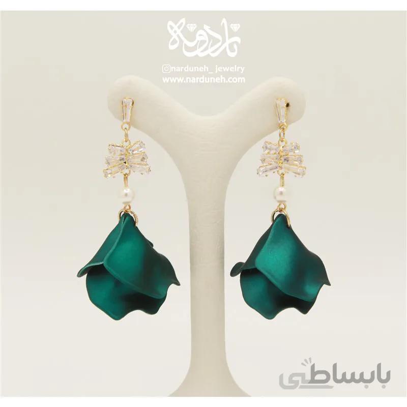 گوشواره گل رز واژگون فانتزی -10