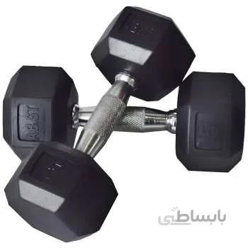 دمبل بدنسازی شش ضلعی 5 کیلوگرمی بسته 2 عددی