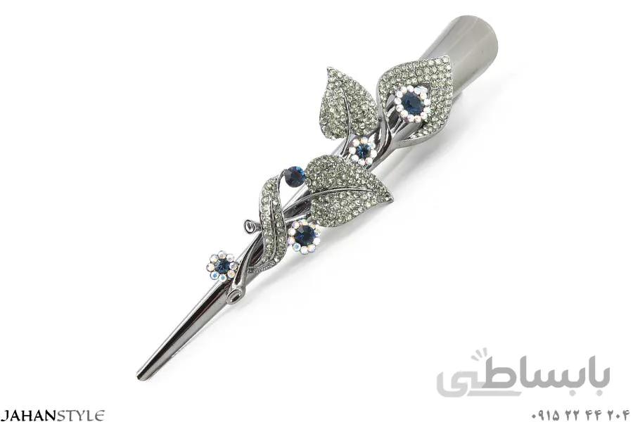 گیره انبری فلزی دودی طرح برگ