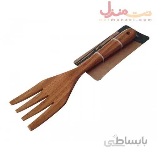 چنگال سرو چوبی بامبو برند بامبوم مدل پورچینی