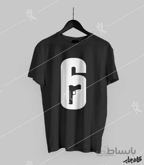 تیشرت مشکی Rainbow Six Siege