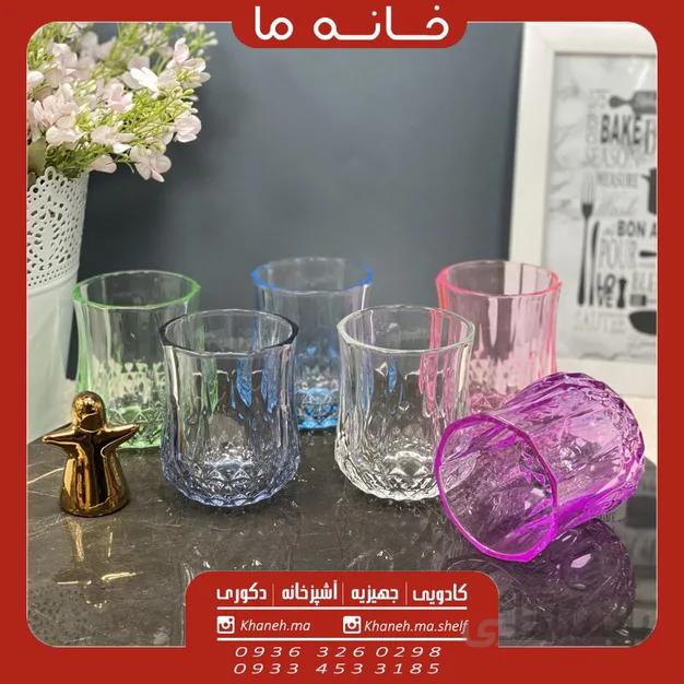 ست لیوان 6 عددی رنگی