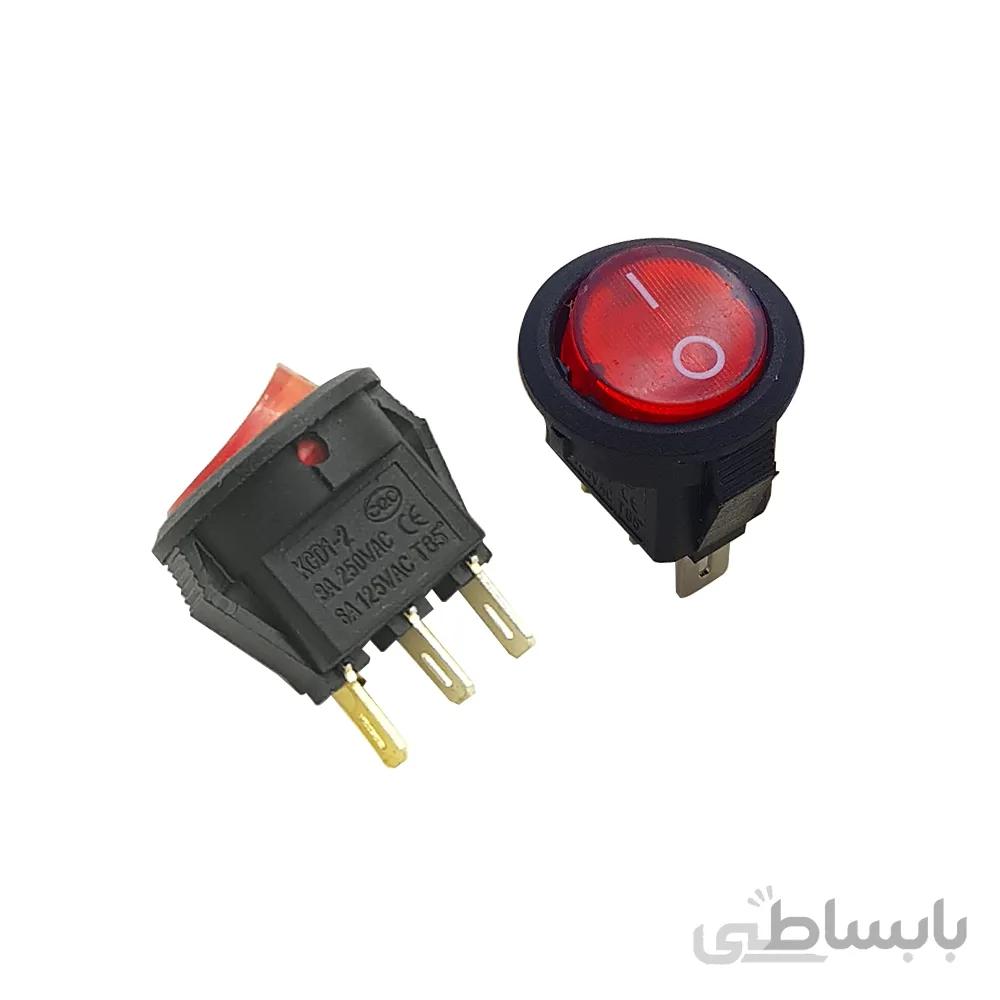 کلید راکر گرد کوچک چراغدار KCD1-601SN
