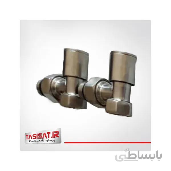 شیر رادیاتور دکوراتیو کروم مات گرد ا و حوله خشک کن دکوراتیو با متریال کروم مات