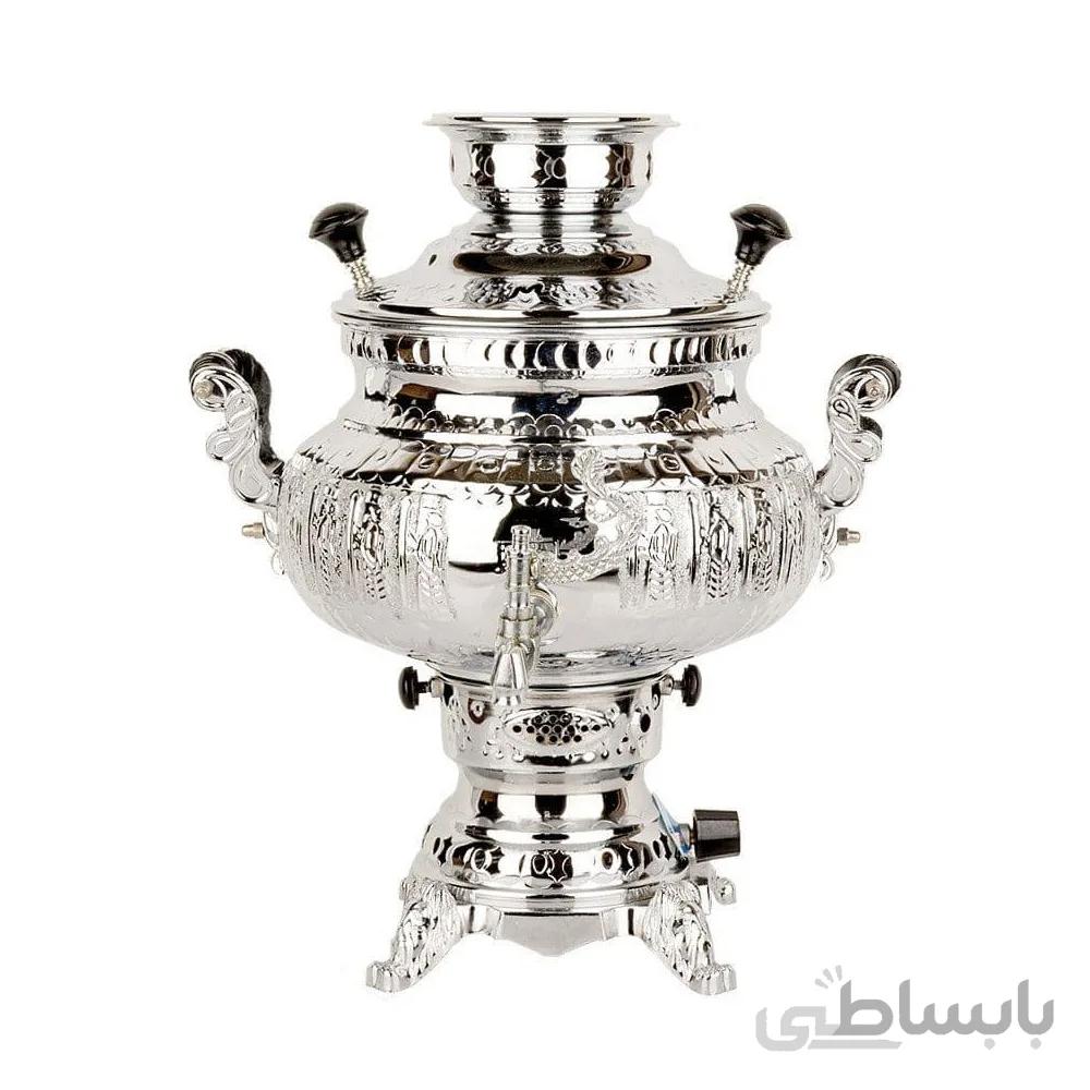 سماور گازی بهریز مدل عدسی قلم کاری (8 لیتری)