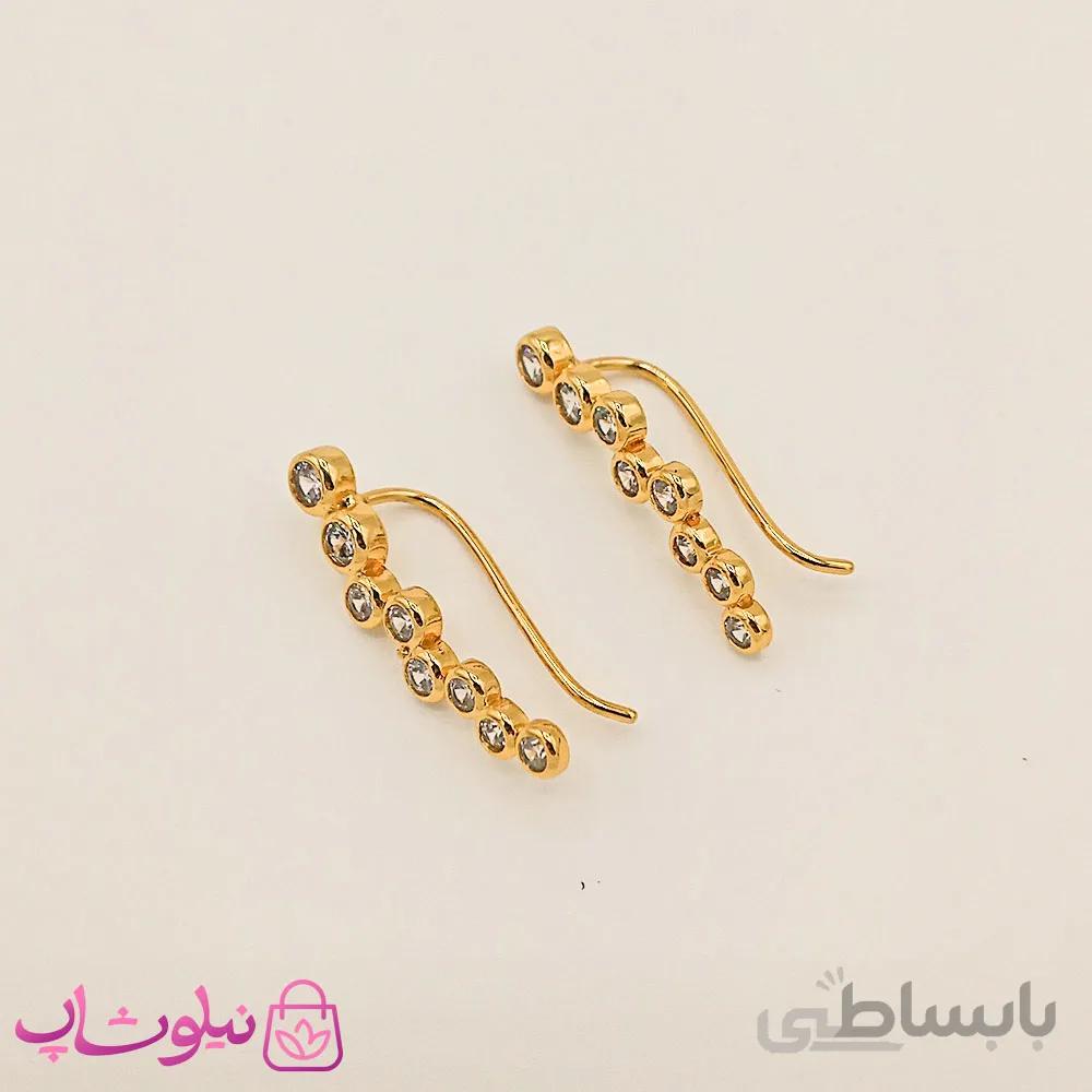 گوشواره زنانه نگین اتمی استیل کد 5353