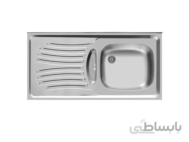 سينک ظرفشویی روکار اخوان مدل 123 تک لگن