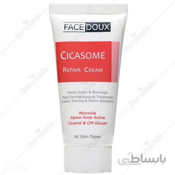 کرم ترمیم کننده فیس دوکس سری Cicasome مدل Repair Cream حجم ۳۰ میلی لیتر ا face doux Cicasome Repair Cream
