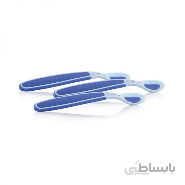 قاشق حرارتی 3 عددی آبی نابی Nuby