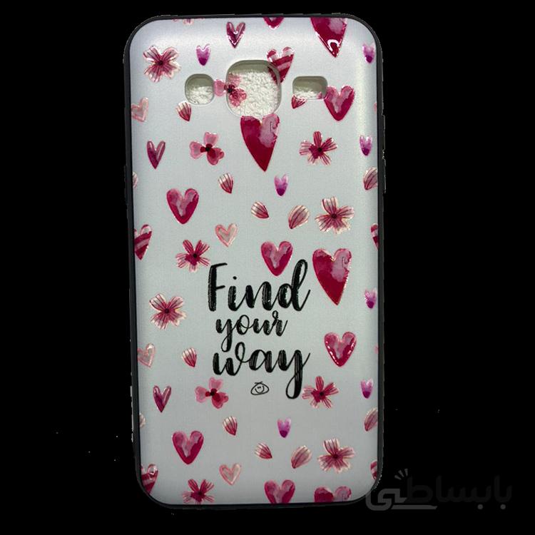 قاب طرح دار سامسونگ J5 طرح گل و قلب/SAMSUNG J5 2015