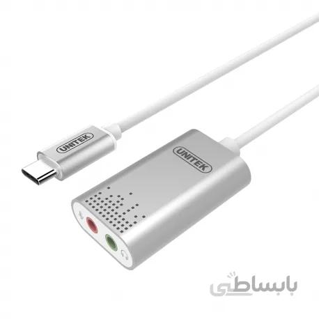 کارت صدا اکسترنال استریو اتصال Type-C یونیتک مدل Y-248