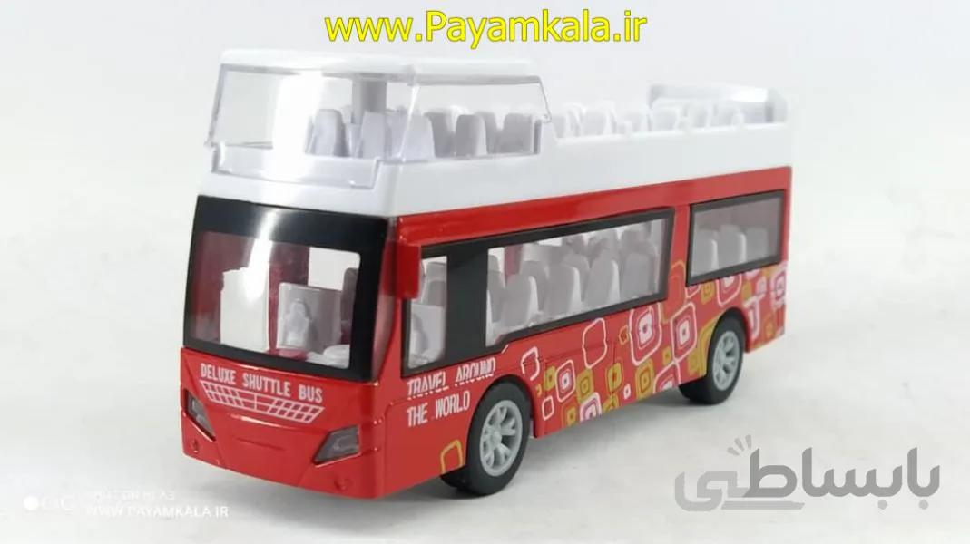 اسباب بازی ماشین اتوبوس دو طبقه (2-F1124) قرمز