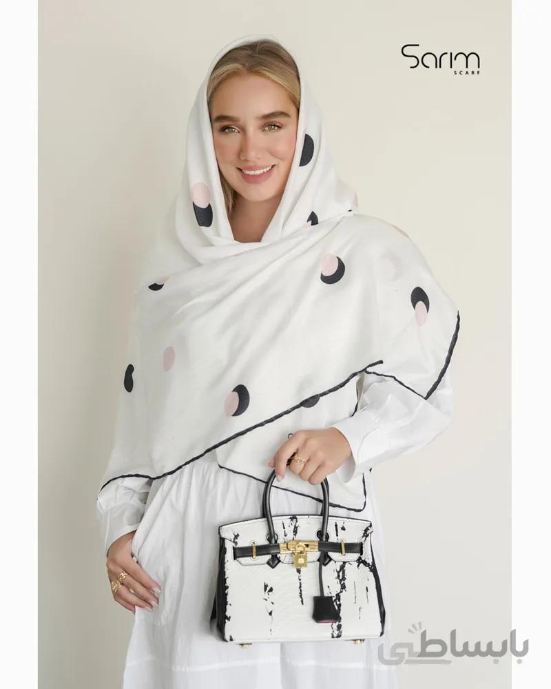 شال رعنا صورتی مشکی