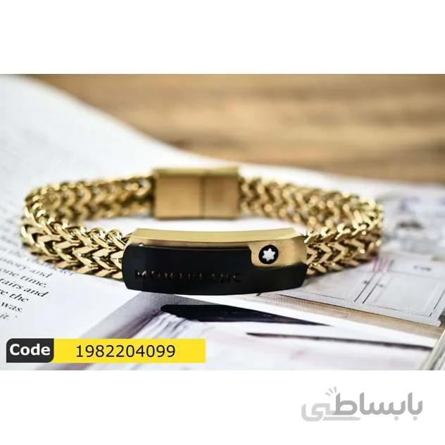 دستبند مردانه مونت بلنک طلایی