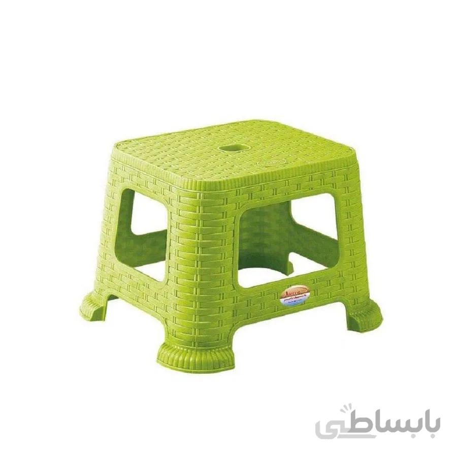چهارپایه حمام ناصر پلاستیک مدل حصیری ۲