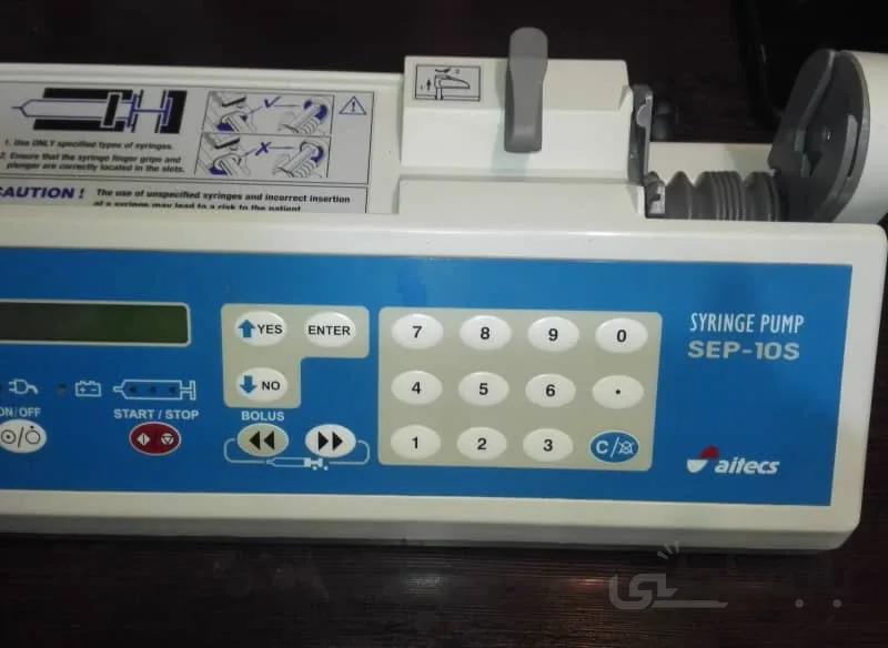 پمپ سرنگ Aitecs ا پمپ سرنگ Aitecs مدل SEP-10S ، ساخت لیتوانی، کارکرده و تمیز، ارسال به سراسر کشور