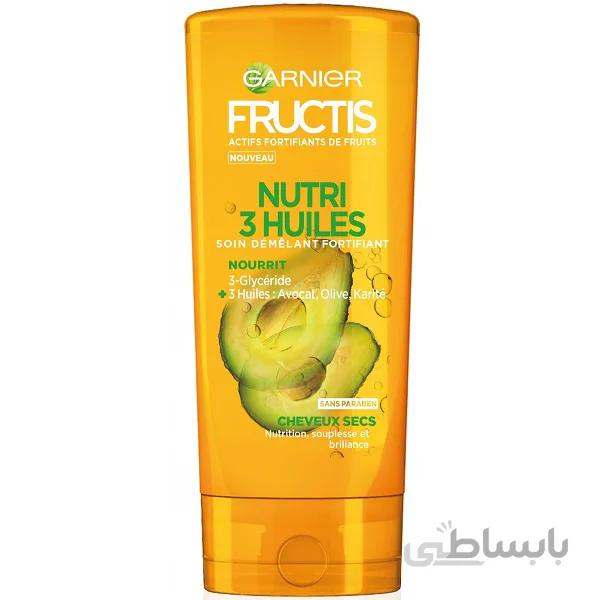 نرم کننده مغذی و ابرسان اووکادو گارنیر GARNIER سری FRUCTIS مدل TRIPLE NUTRITION حجم 200 میل موی بسیار خشک