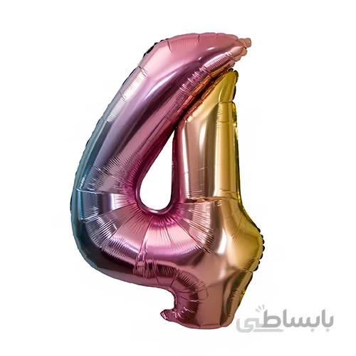 بادکنک فویلی عددی گرادیان عدد ۴