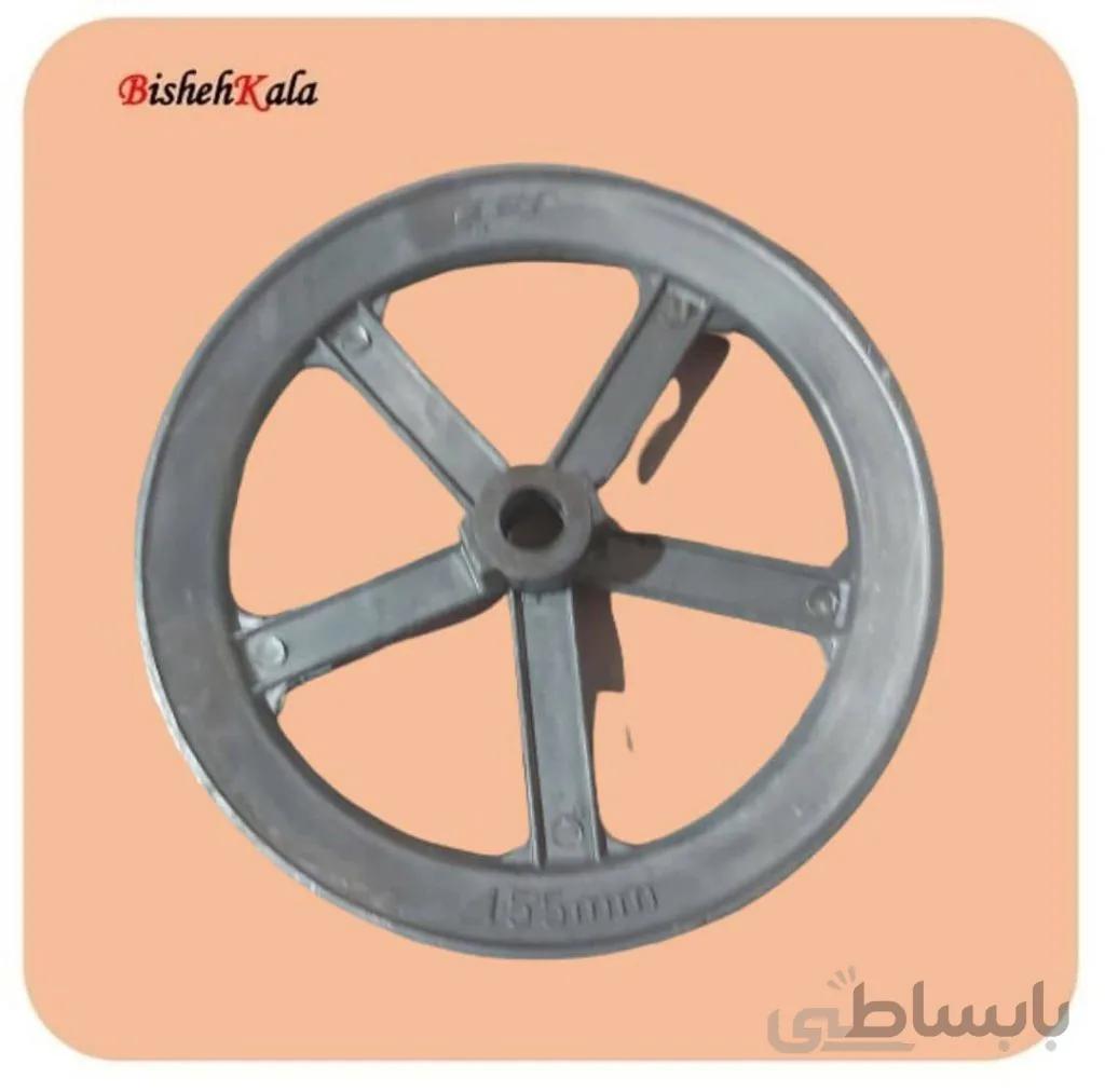 خرید فلکه تک تسمه آلومینیومی ۱۵۵ کره گیر