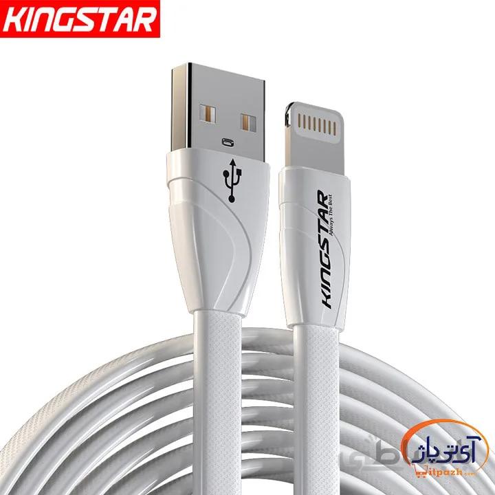 کابل شارژ و دیتا لایتنینگ کینگ استار مدل K112i طول 1.2 متر