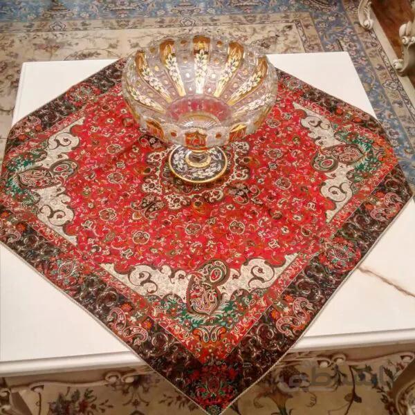 رومیزی ۱×۱ ترمه ابریشم دستجردی