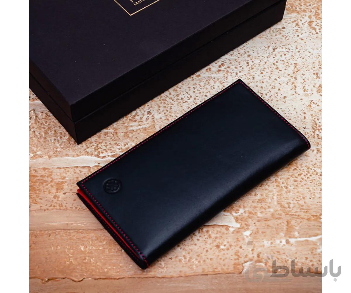 کیف پول کتی چرم طبله دار w2