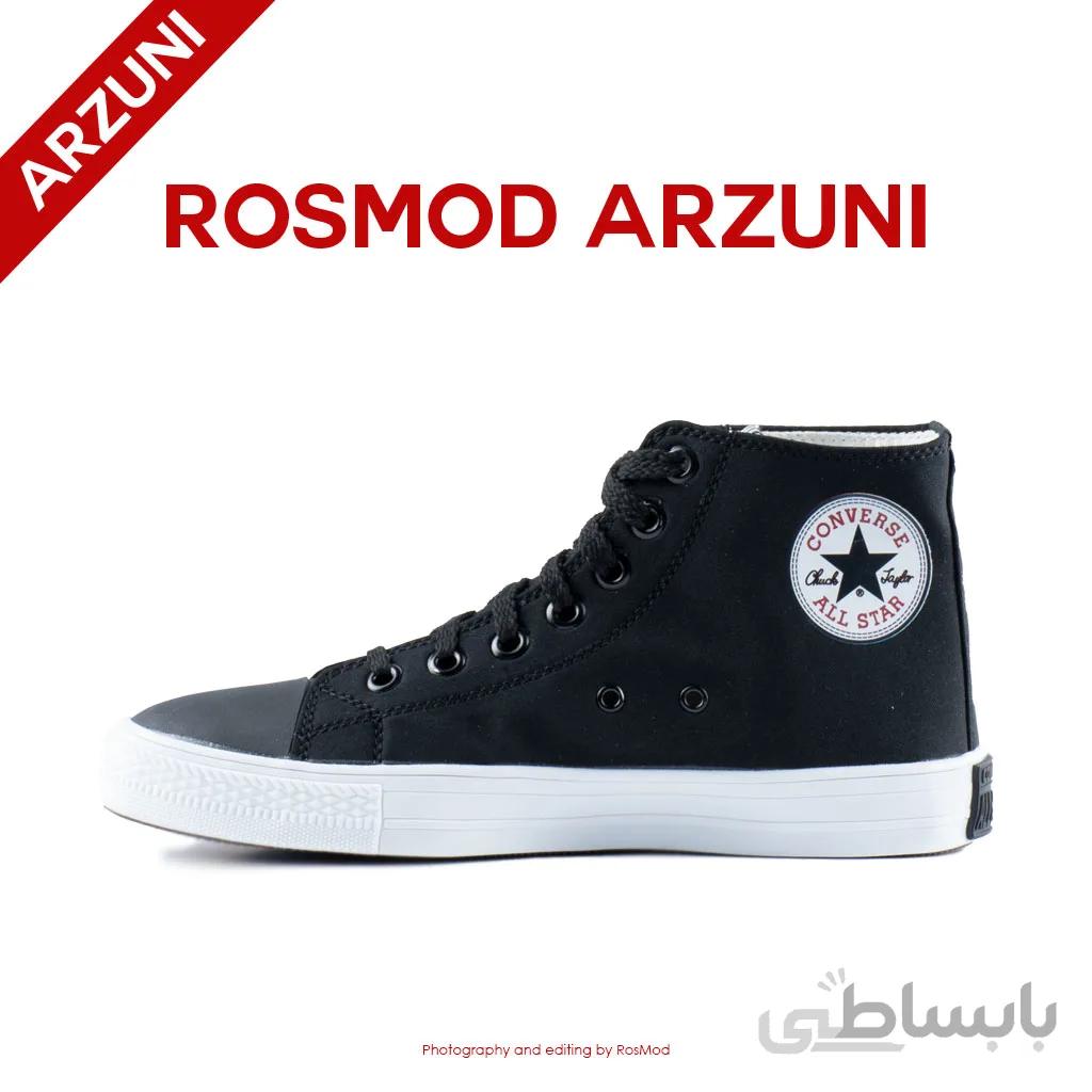 کتانی کانورس آل استار ساقدار مشکی سفید تایپ 2 – Converse All Star High Black/White Type Two