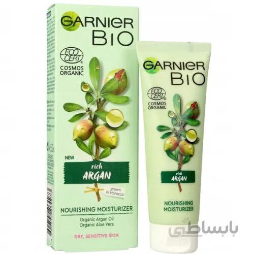 کرم مرطوب کننده و مغذی آرگان گارنیر (گارنیه) اصل | مناسب پوست خشک تا بسیار خشک | ۵۰ میل ا Garnier BIO Argan Nourishing Moisturizer Dry Skin 50ml