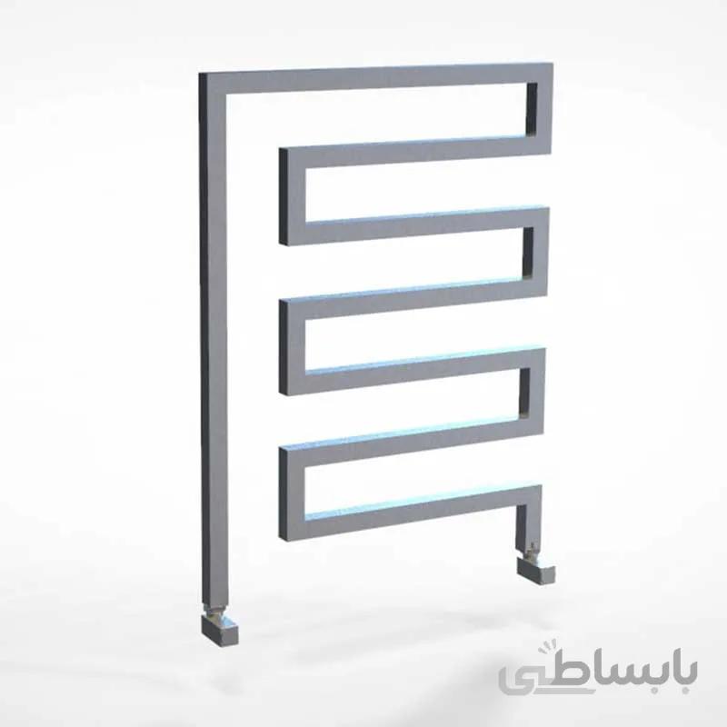 حوله خشک استیل دکوراتیو کروم مات