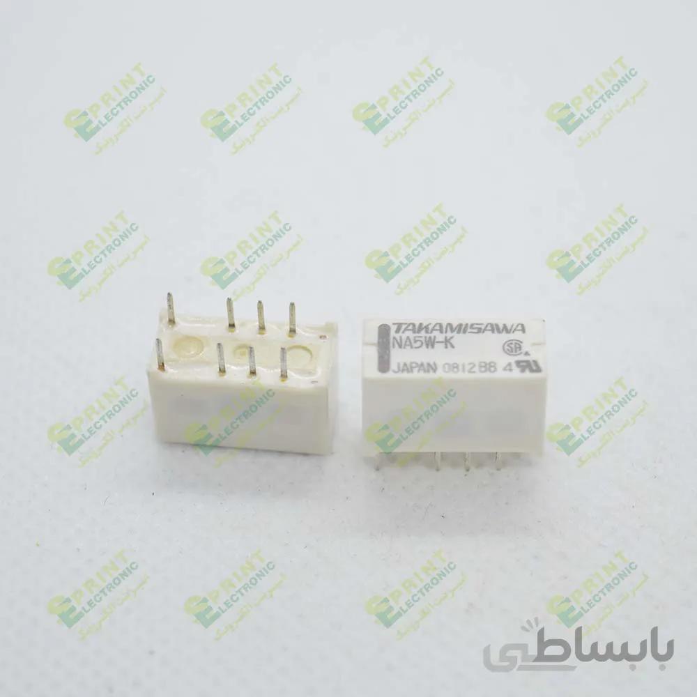 رله 5 ولت مینی مخابراتی 8 پایه 2 آمپر TAKAMISAWA NA5W-K