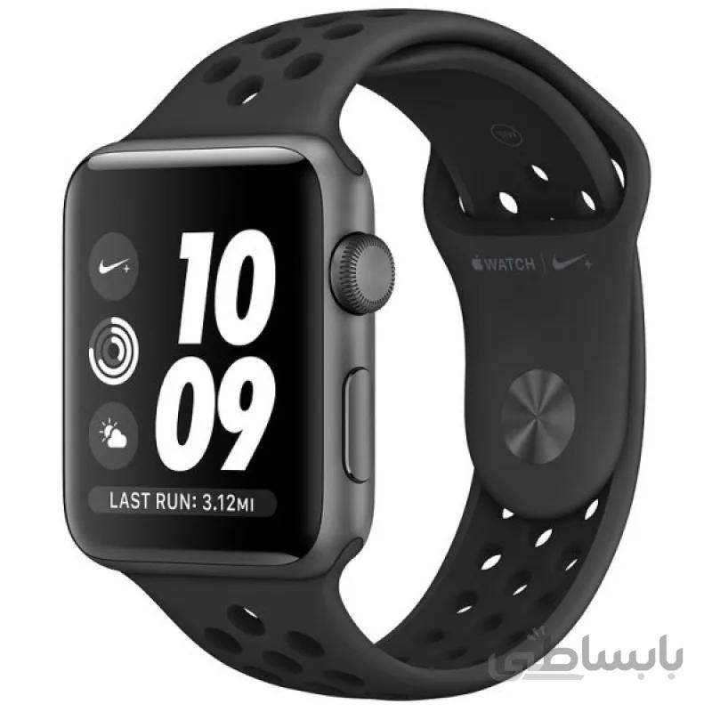 ساعت هوشمند اپل واچ سری 3 مدل Nike Plus 42mm Space Gray Aluminum Case with Anthracite/Black Nike Sp ا Apple Watch Series 3 Nike Plus 42mm Space Gray Al