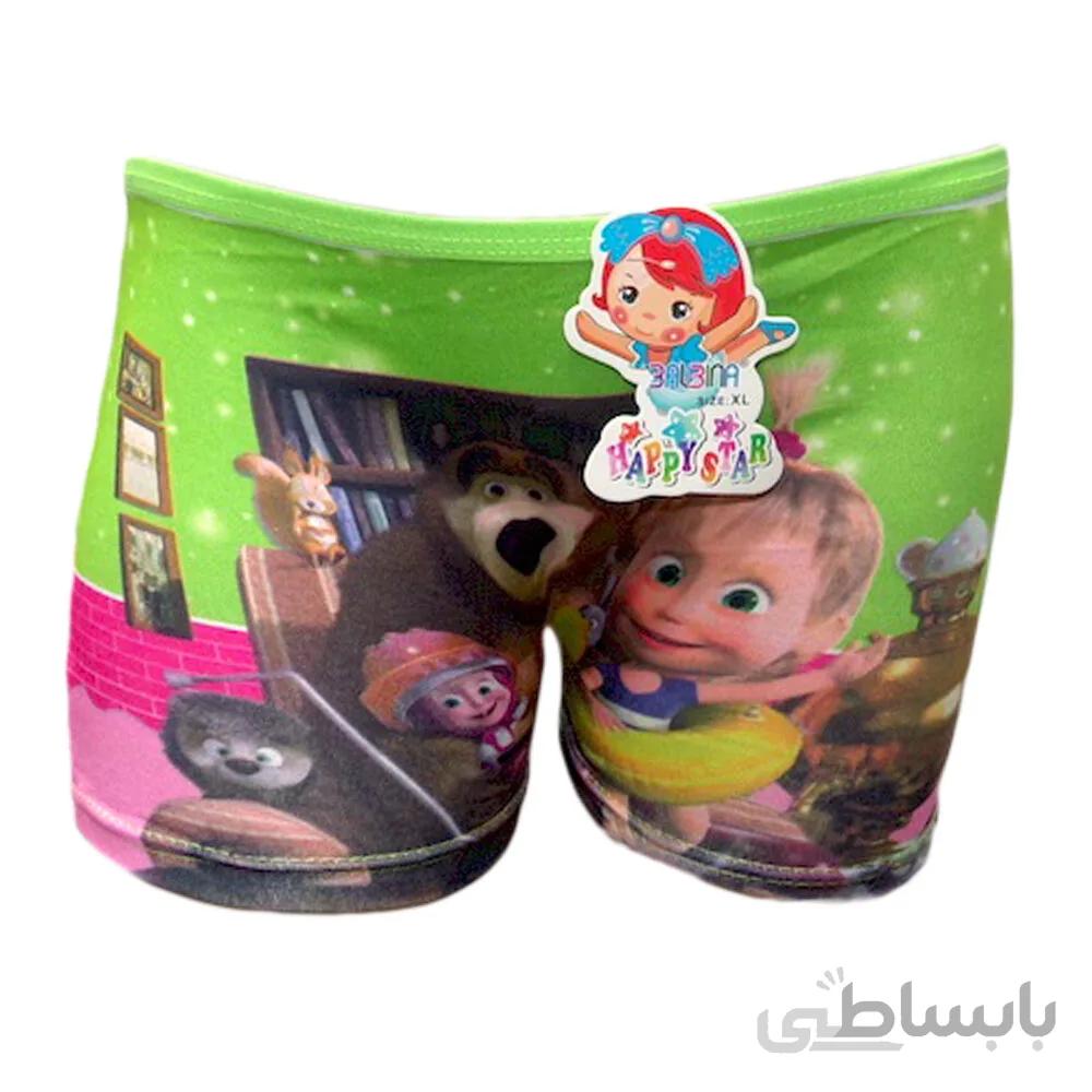 شورت استرج پادار دخترانه طرح ماشا و میشا