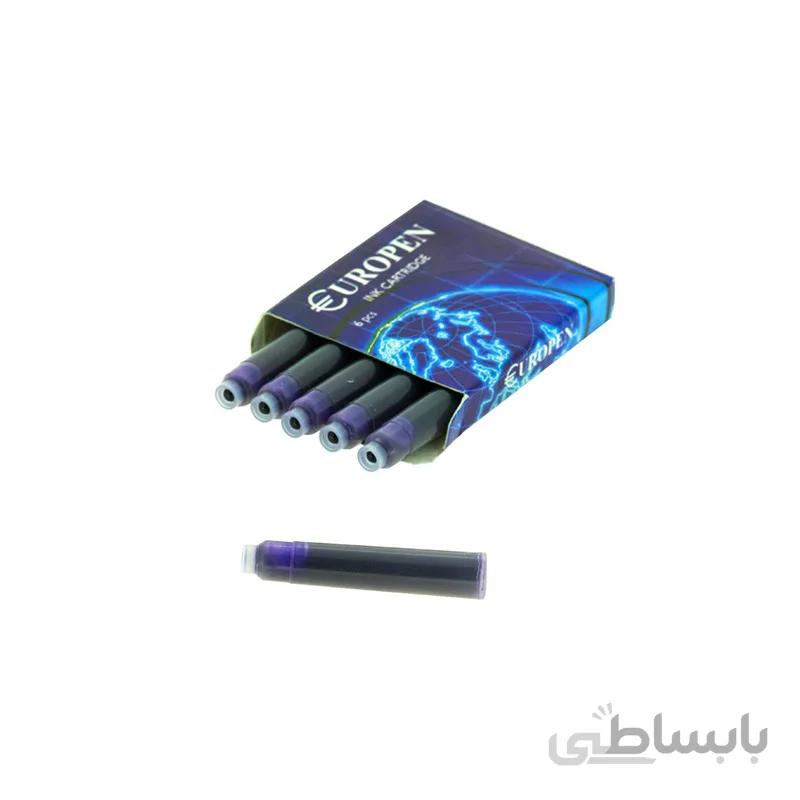 کپسول جوهر خودنویس یوروپن مدل EUROPEN INK CARTRIDGE بنفش