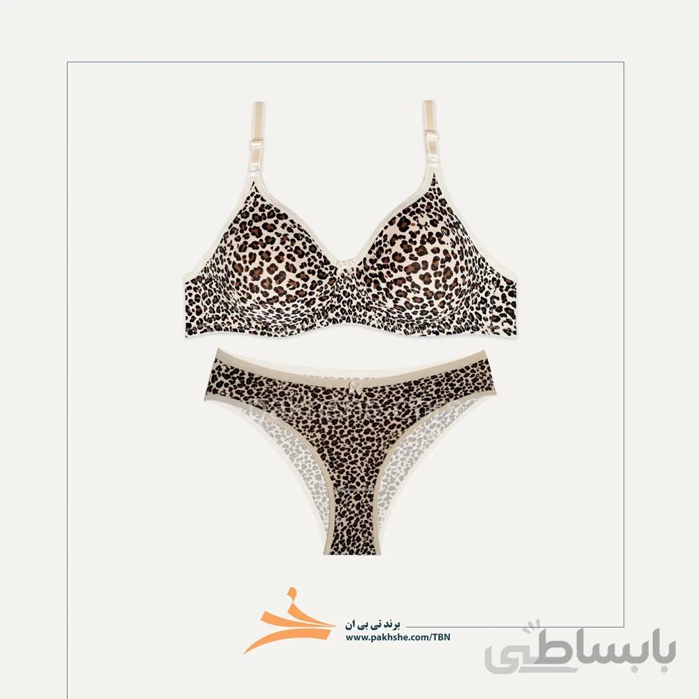 ست پلنگی نخی بدون درز فنردار برند تی بی ان کد 121360