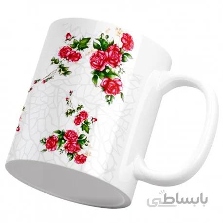 ماگ سرامیکی گلسرخی