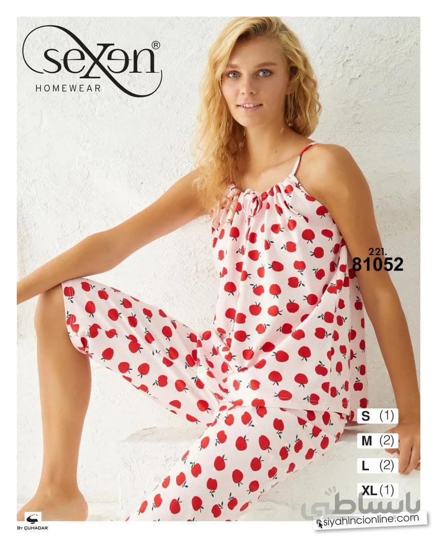 ست تیشرت و شلوارک خانگی زنانه 81052 ترک | سکسن | Sexen