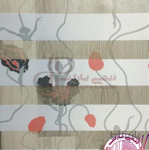 پرده زبرا طرح گل 4682 خوش سایه