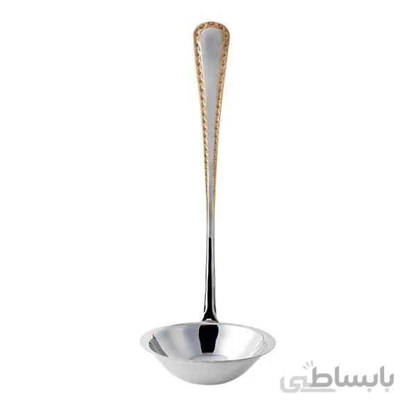 ملاقه سوپ ناب استیل مدل برلین (دور طلایی)