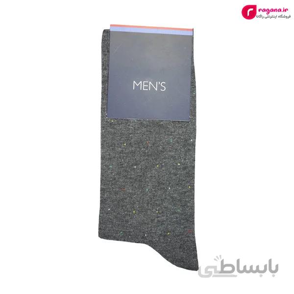 جوراب مردانه ساق بلند طرح نقطه کد R215355