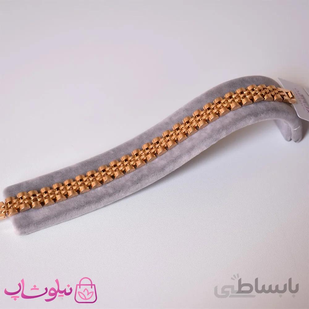 دستبند مردانه زنانه ژوپینگ طرح رولکس طلایی کد 2950-1