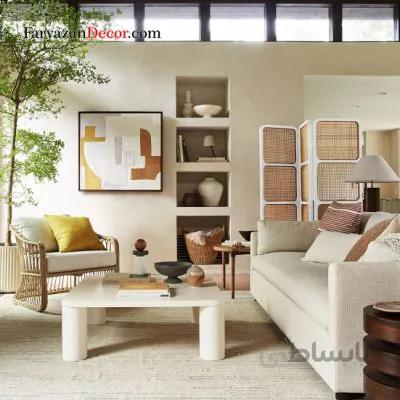 میز جلو مبلی مدرن فریازان دکور مدل استوانه ای