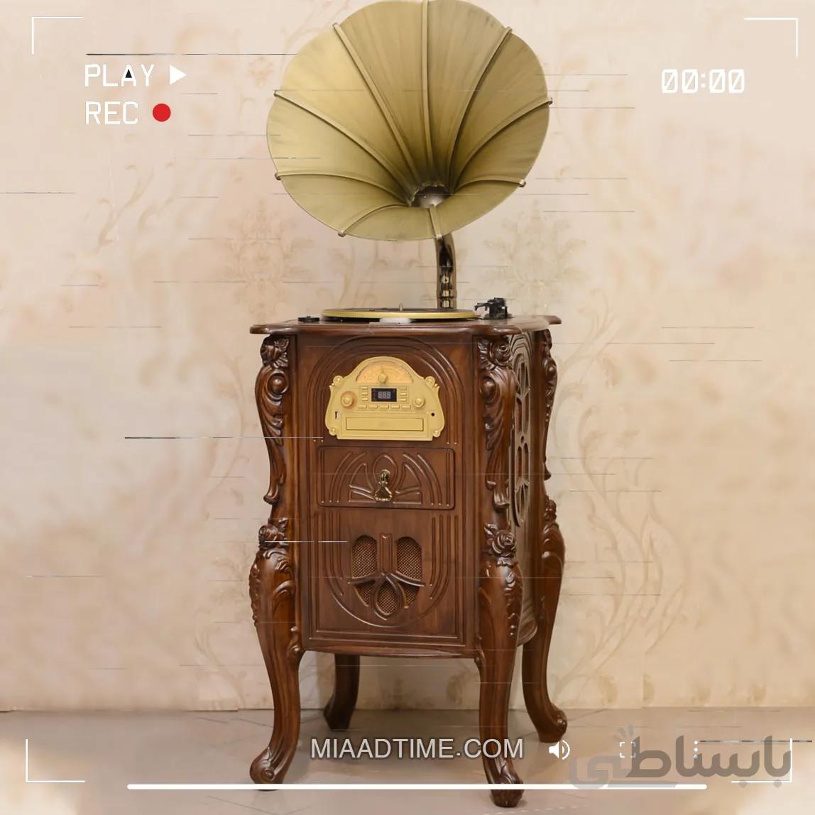 گرامافون ایستاده آنتیک پنج کاره مدل 2218