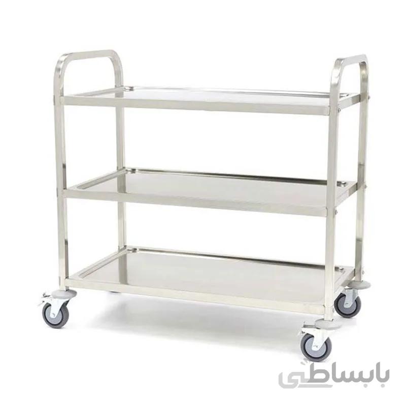 ترولی سه طبقه استیل مدل 623