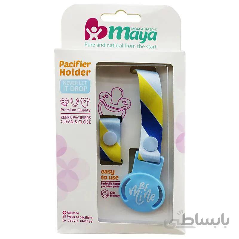 بند پستانک پارچه ای با بسته بندی جدید مایا Maya ا Pacifier Strap code:4231