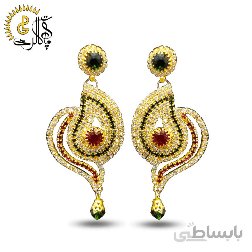 گوشواره کریستال هندی کد 1603